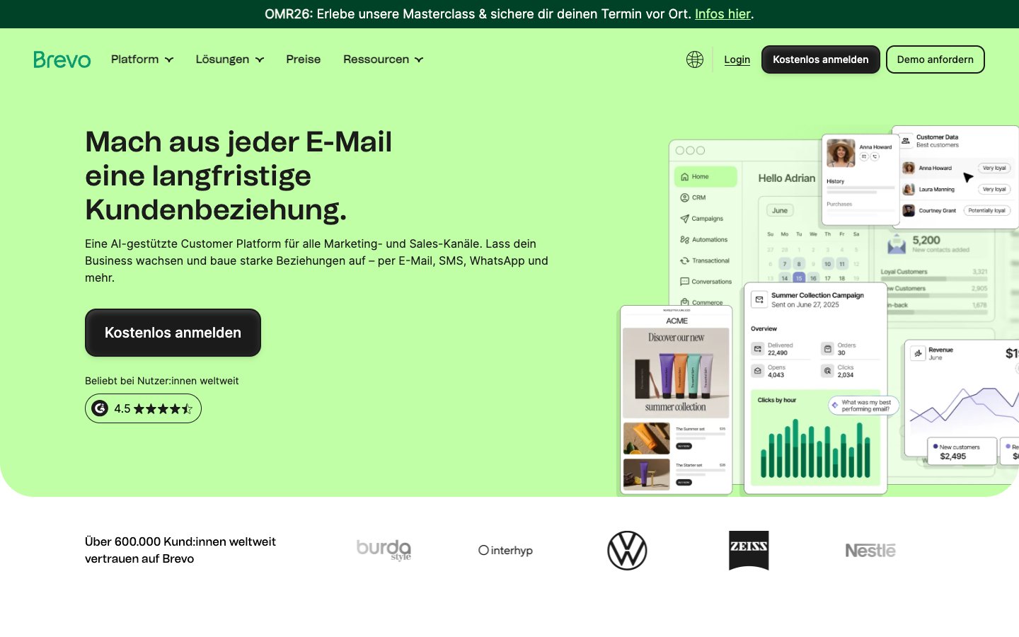 Brevo Dashboard Screenshot