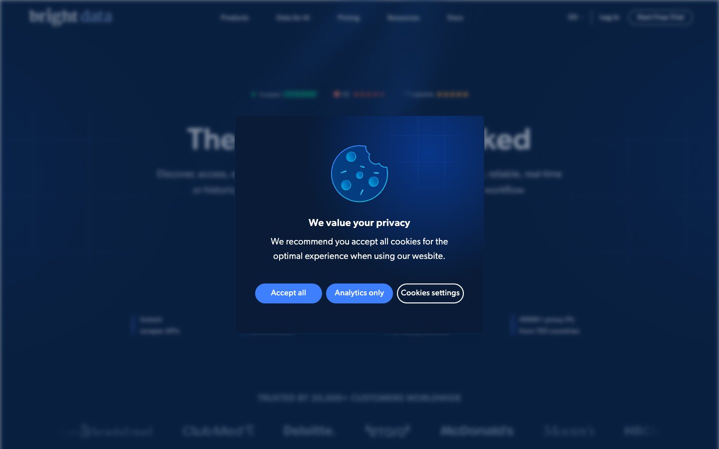 Bright Data Dashboard Screenshot