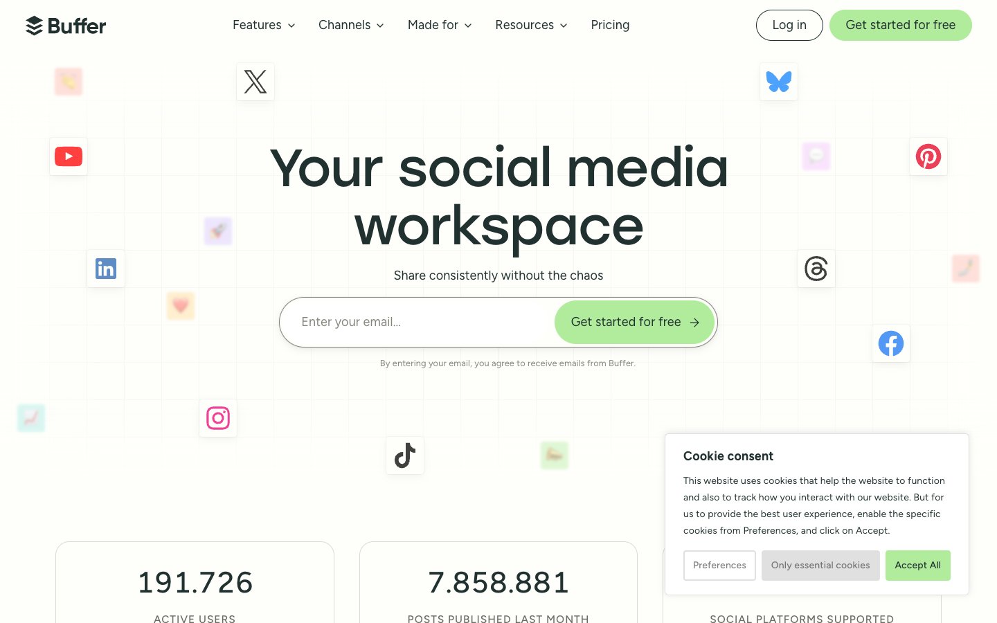 Buffer Dashboard Screenshot