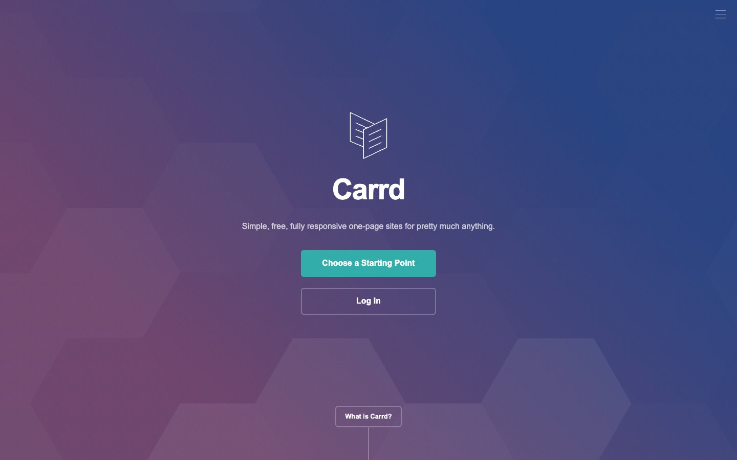 Carrd Dashboard Screenshot