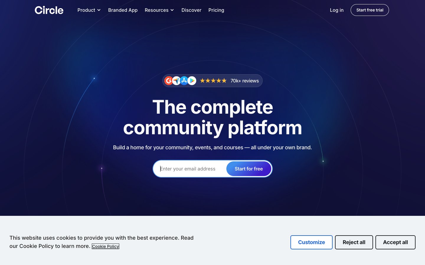 Circle Dashboard Screenshot