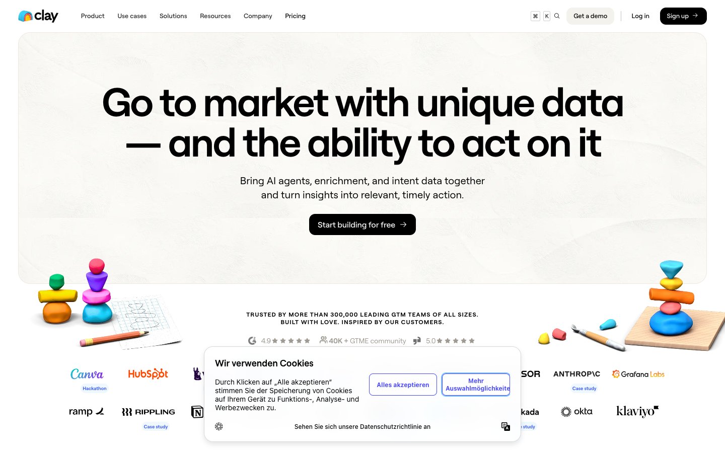 Clay Dashboard Screenshot