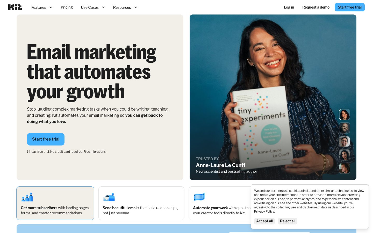 Convertkit Dashboard Screenshot