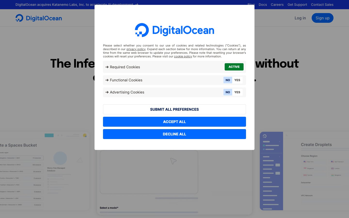 Digitalocean Dashboard Screenshot