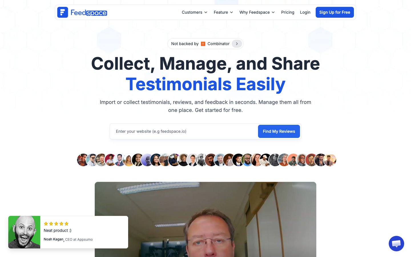 Feedspace Dashboard Screenshot