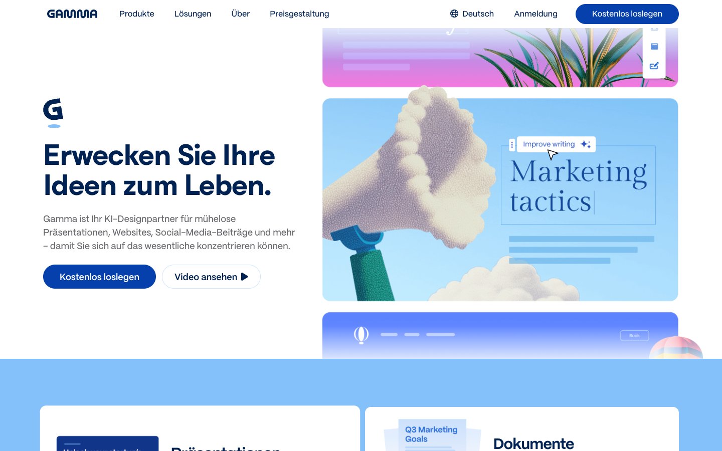 Gamma Dashboard Screenshot