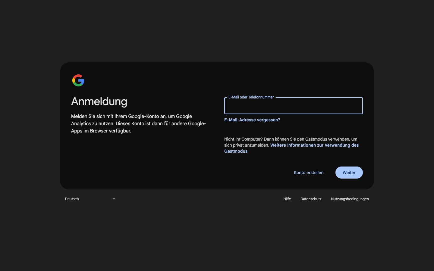 Google Analytics 4 Dashboard Screenshot