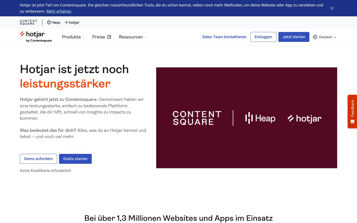 Hotjar Dashboard Screenshot