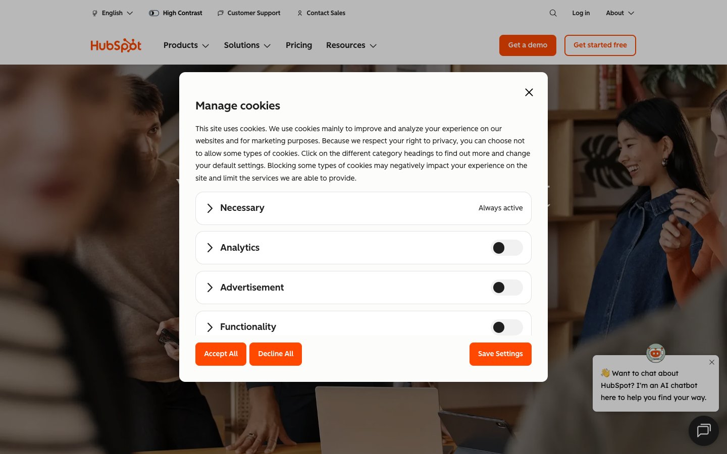 Hubspot Dashboard Screenshot