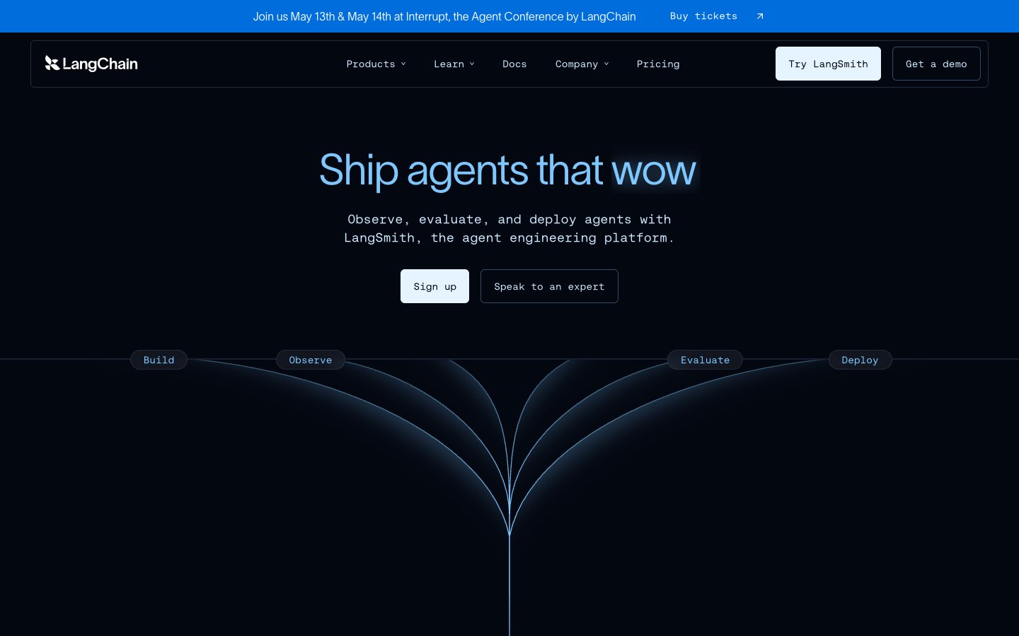 Langchain Dashboard Screenshot