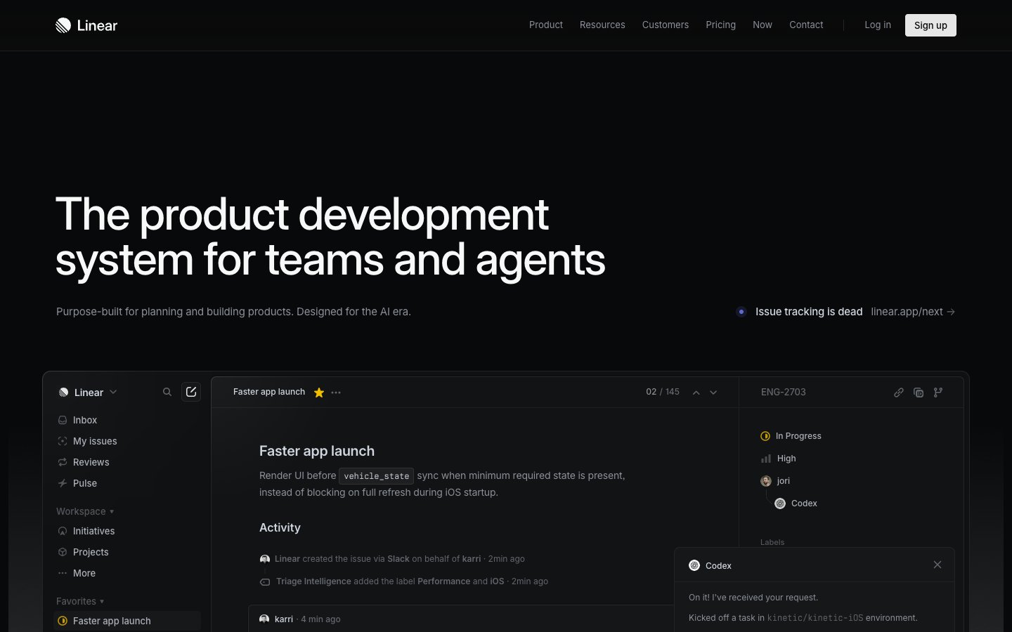 Linear Dashboard Screenshot
