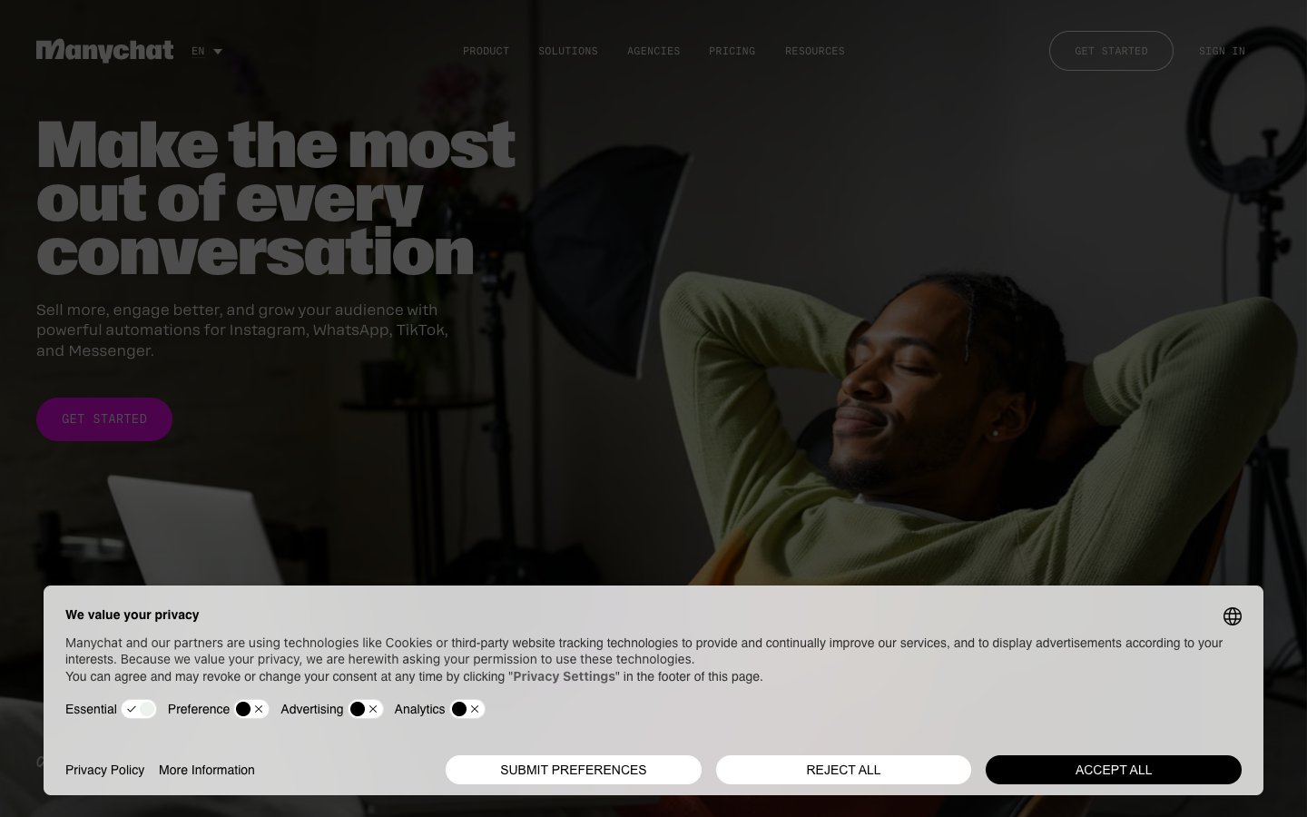 Manychat Dashboard Screenshot