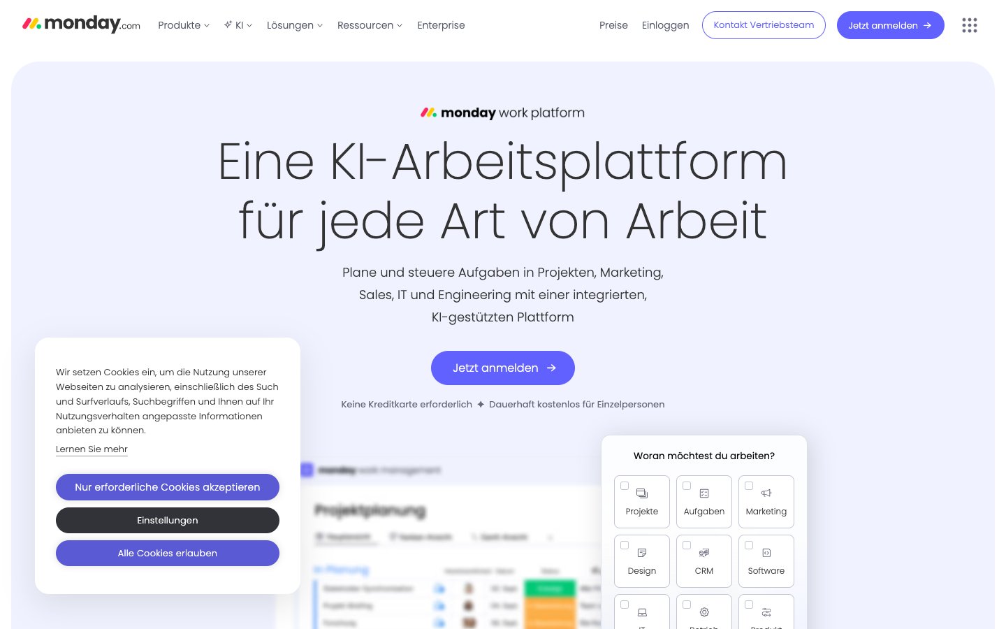 Monday Dashboard Screenshot