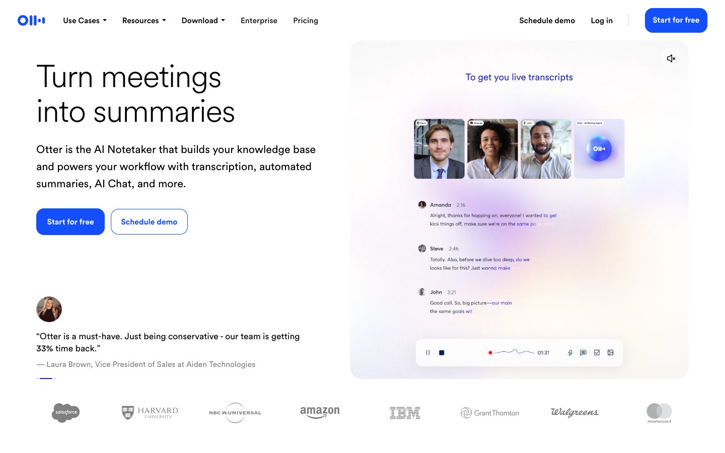 Otter Ai Dashboard Screenshot