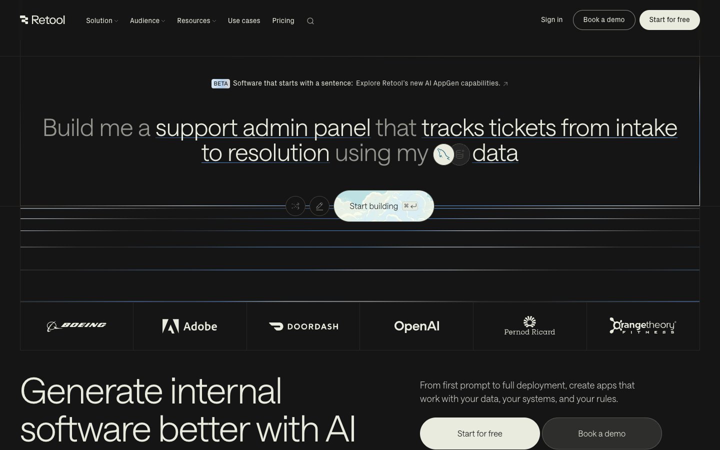 Retool Dashboard Screenshot