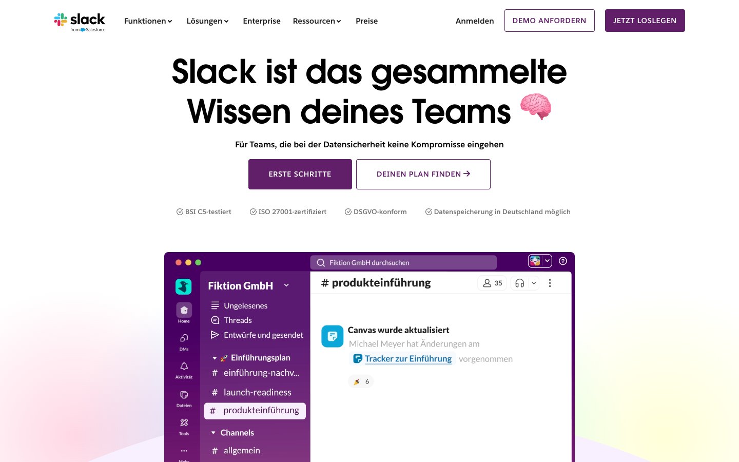 Slack Dashboard Screenshot