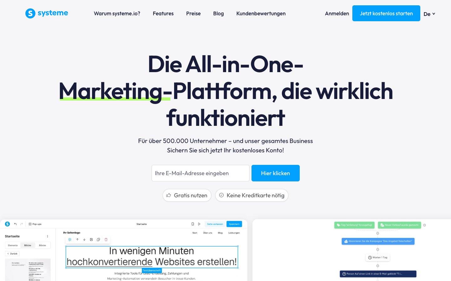 Systeme Io Dashboard Screenshot