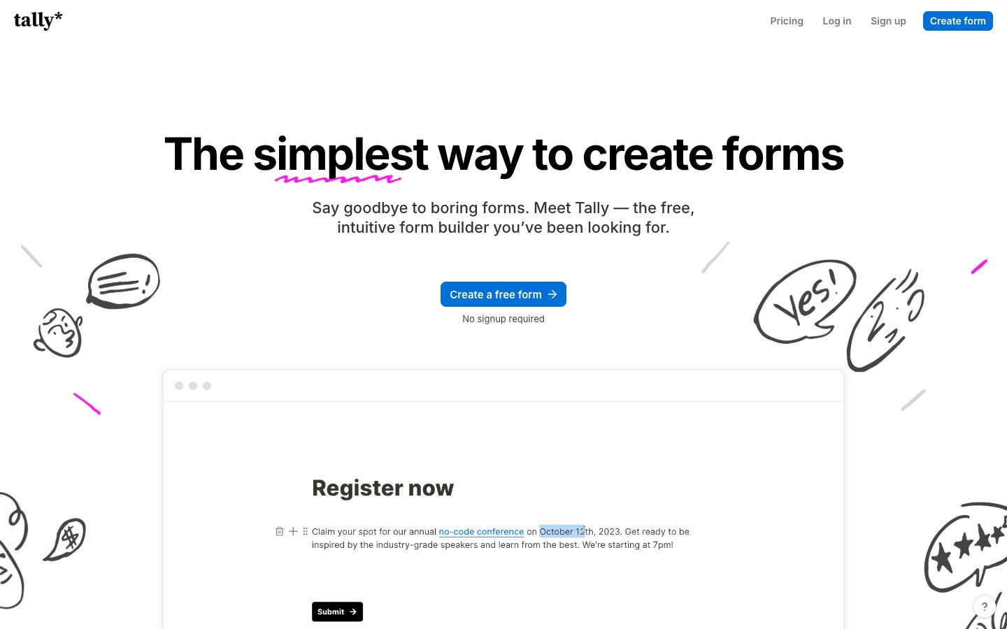 Tally Dashboard Screenshot