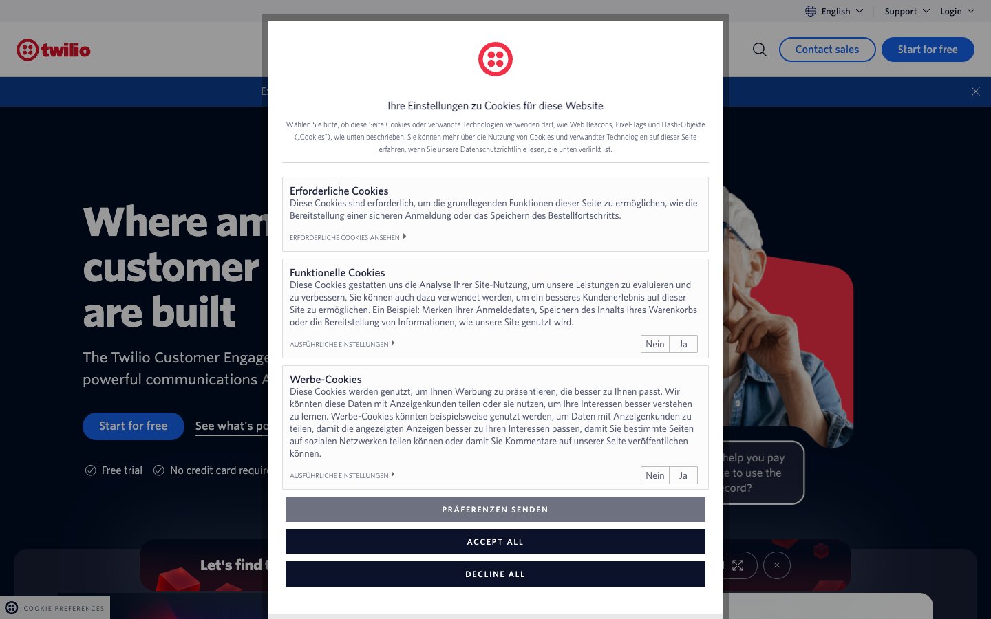 Twilio Dashboard Screenshot
