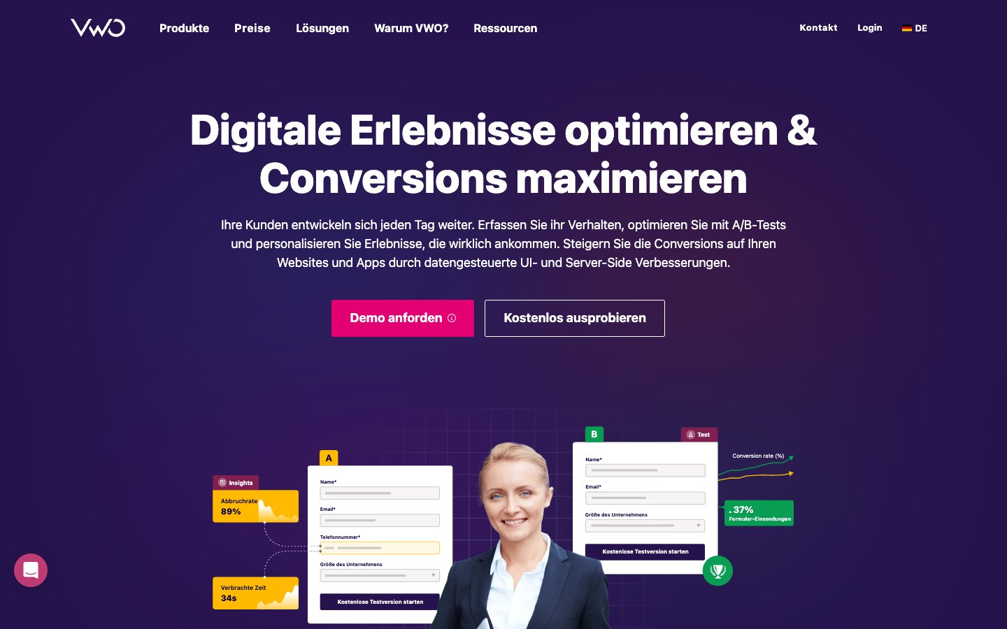 Vwo Dashboard Screenshot
