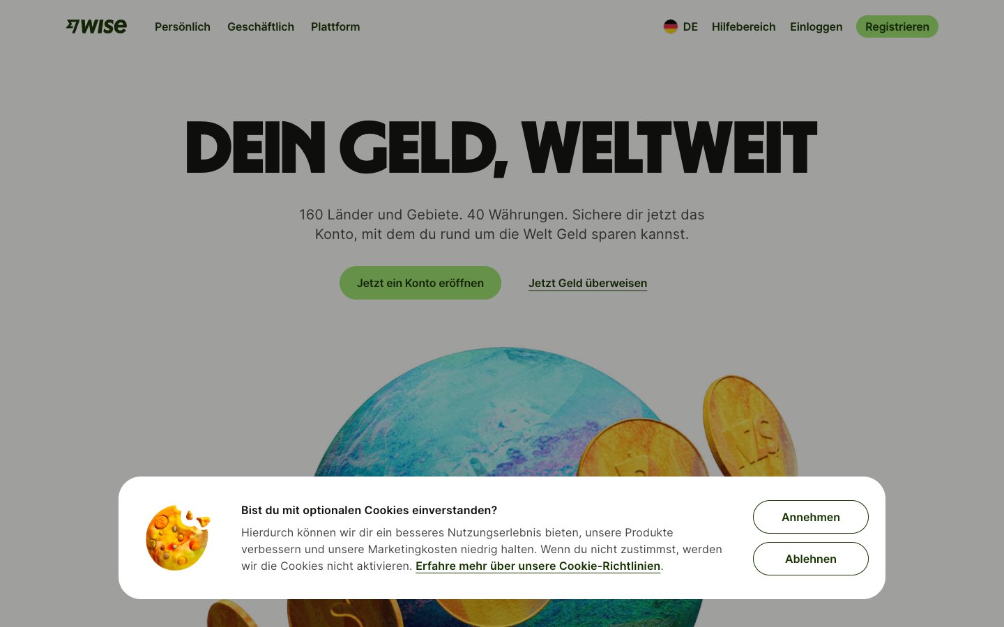 Wise Dashboard Screenshot